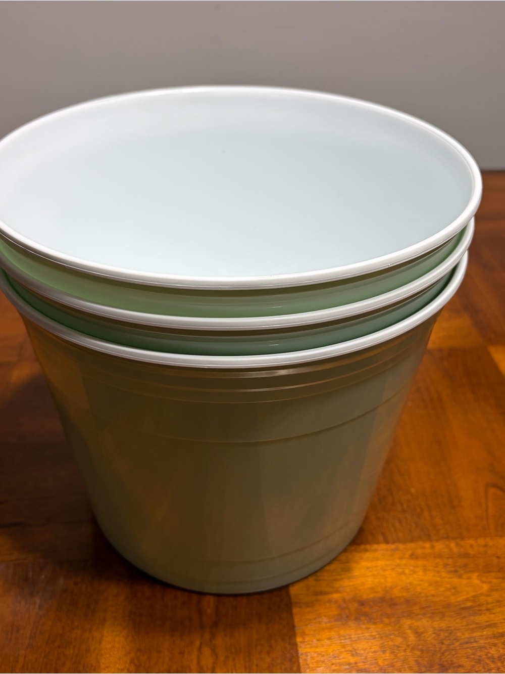 3 Light Green Party Buckets – Candy Buffet, Events, Classroom Decor
